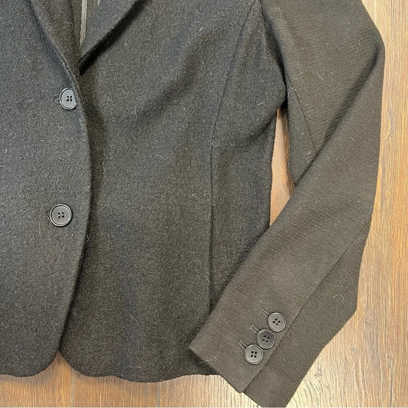 Talbots Black Wool Blend Fitted Career Blazer SZ 10P - Picture 4 of 5